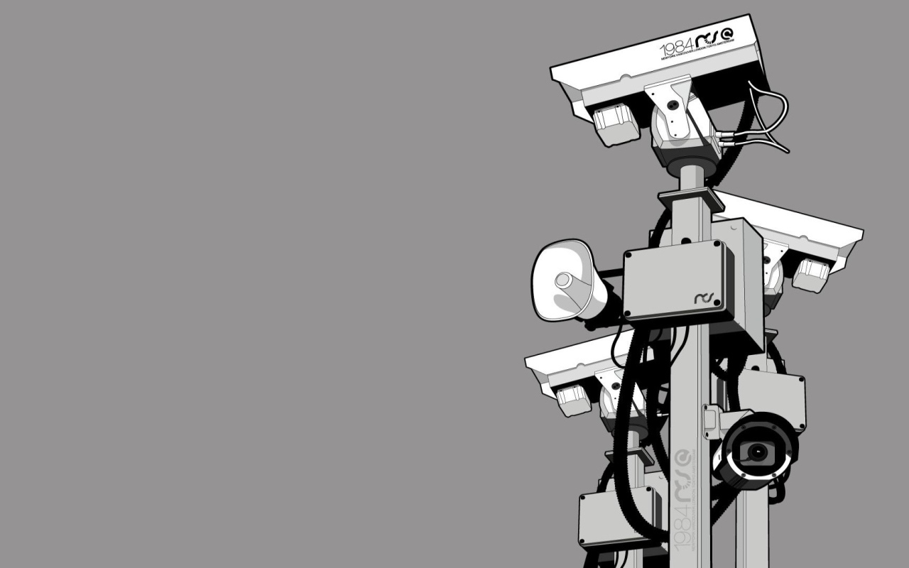 Камеры слежения, серый фон