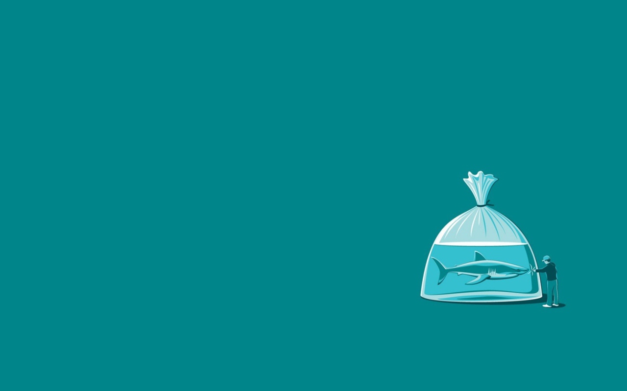 Акула в пакете, фон