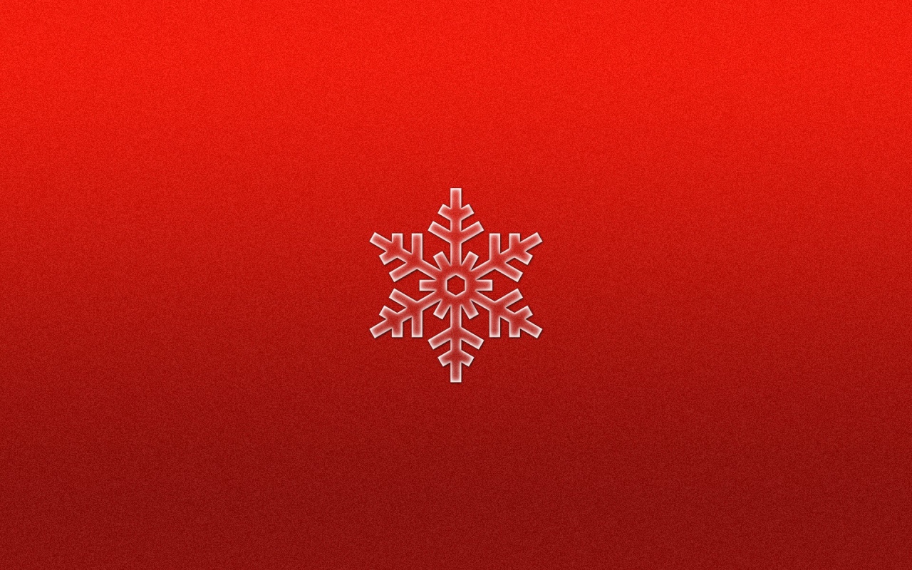Снежинка на красном фоне
