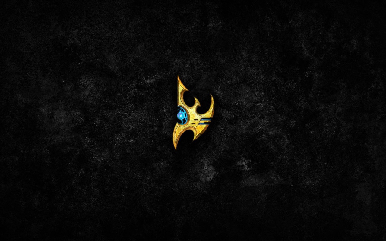 Символ из Starcraft II, черный фон