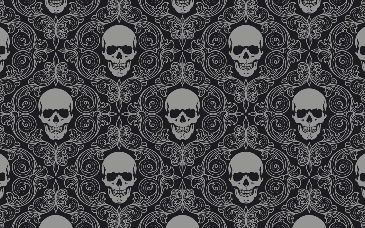 Фон из черепов в рамках