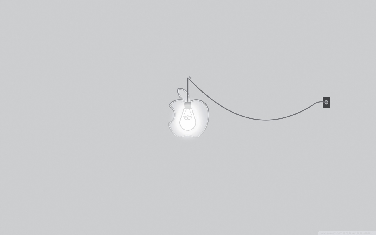 Лампа в Яблоке, серый фон