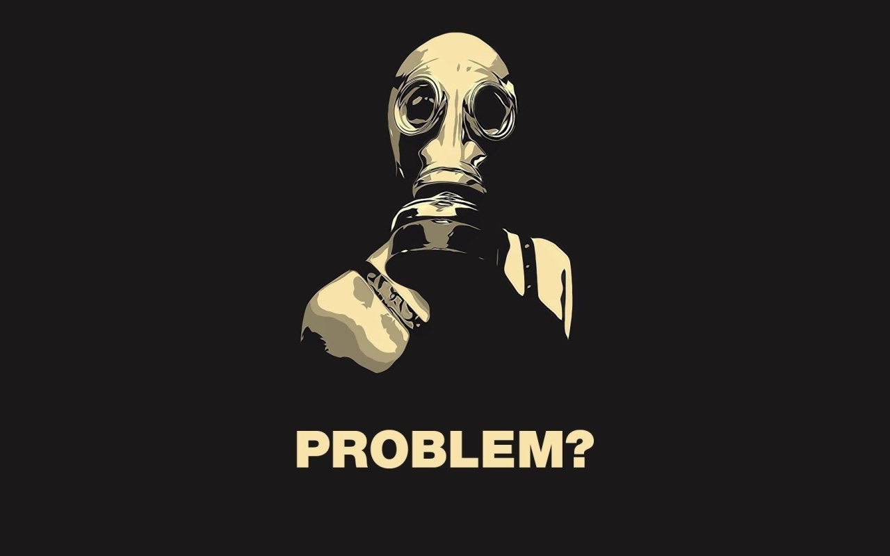 Человек в маске, черный фон