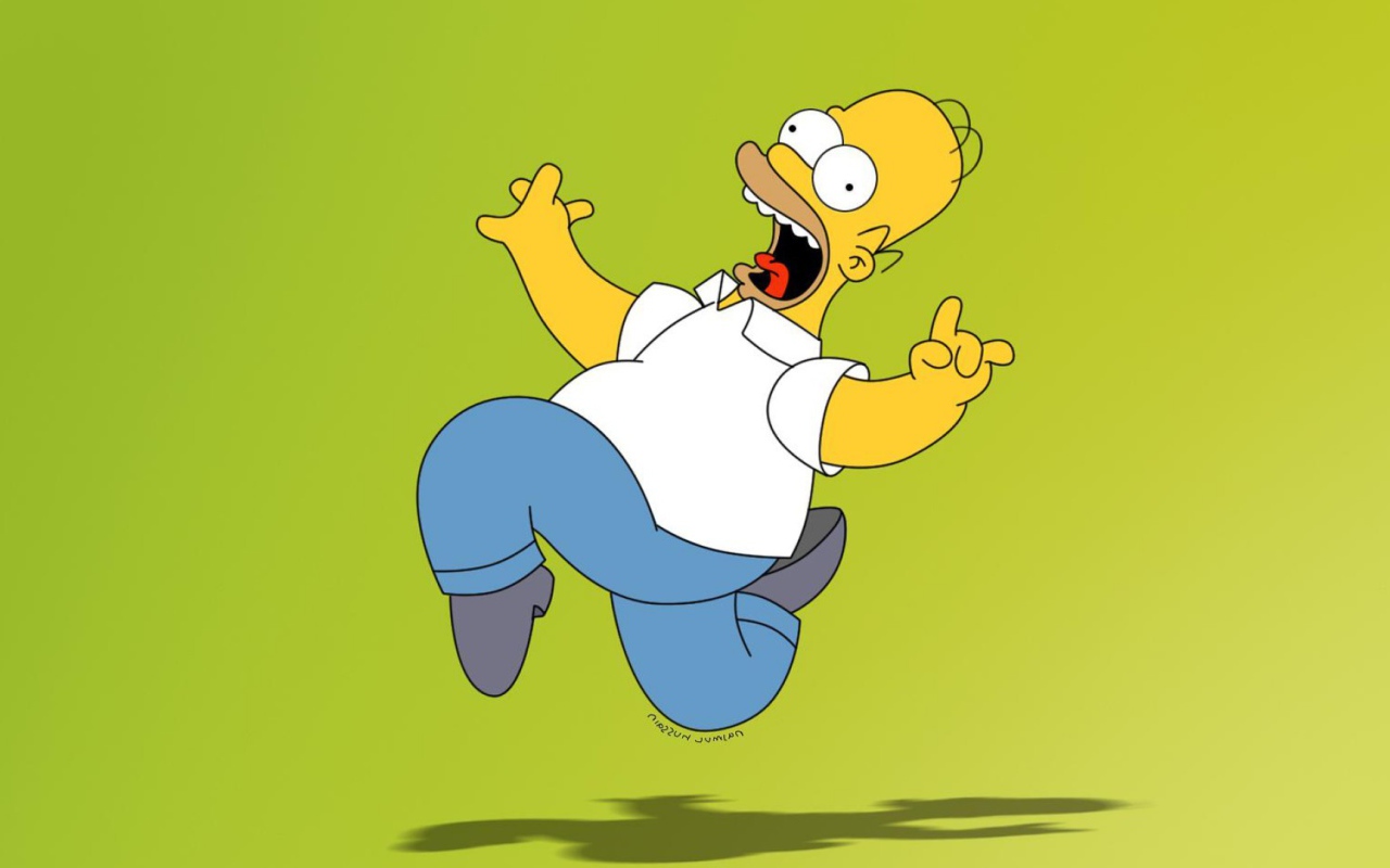 Гомер Симпсон быстро убегает