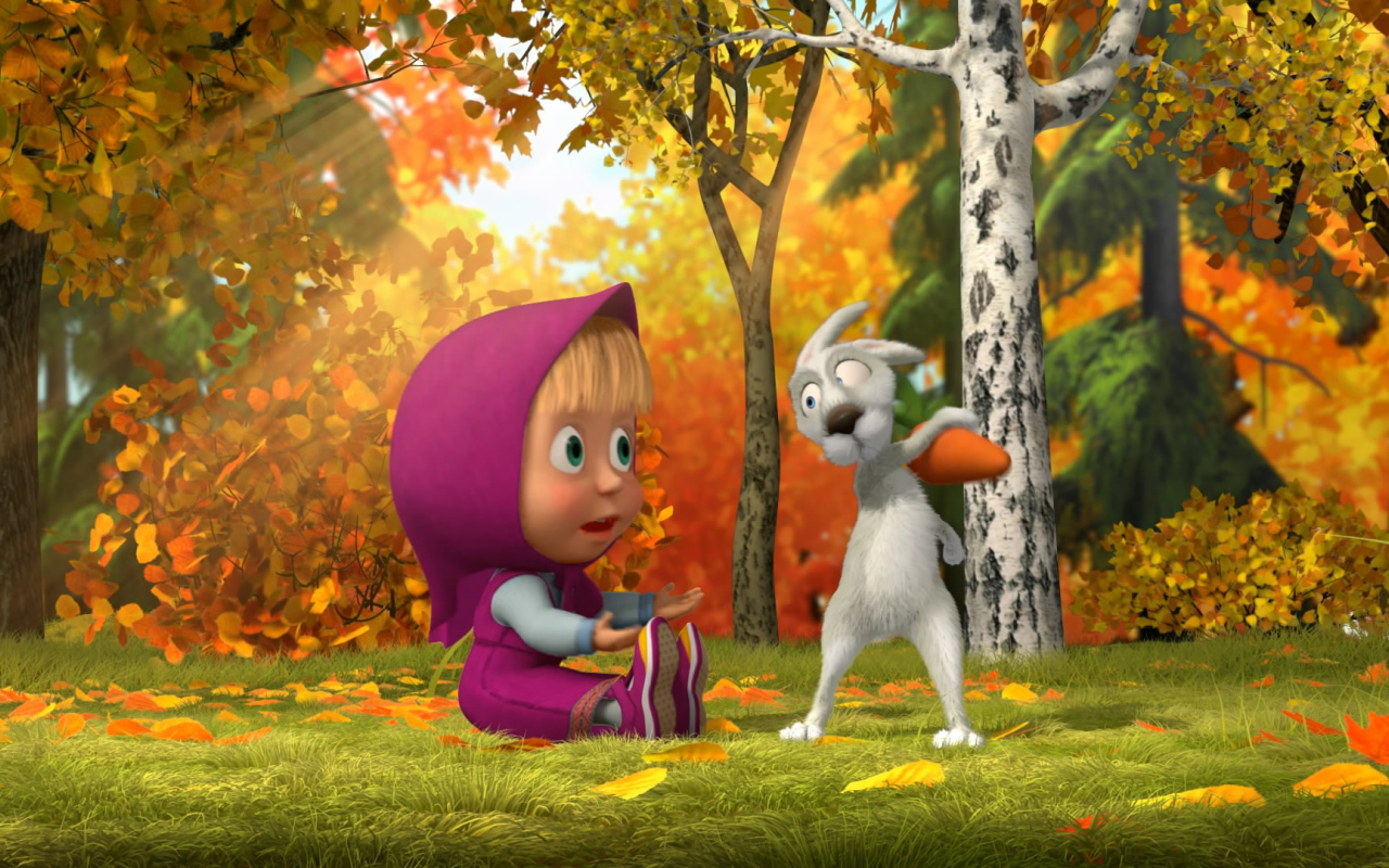 Маша и зайчик, мультфильм Маша и медведь