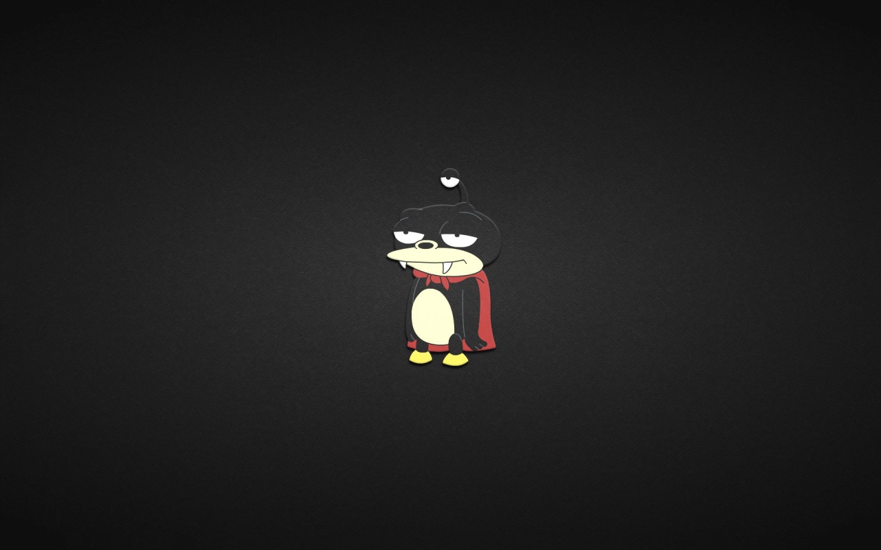 Ниблер на черном фоне, Футурама