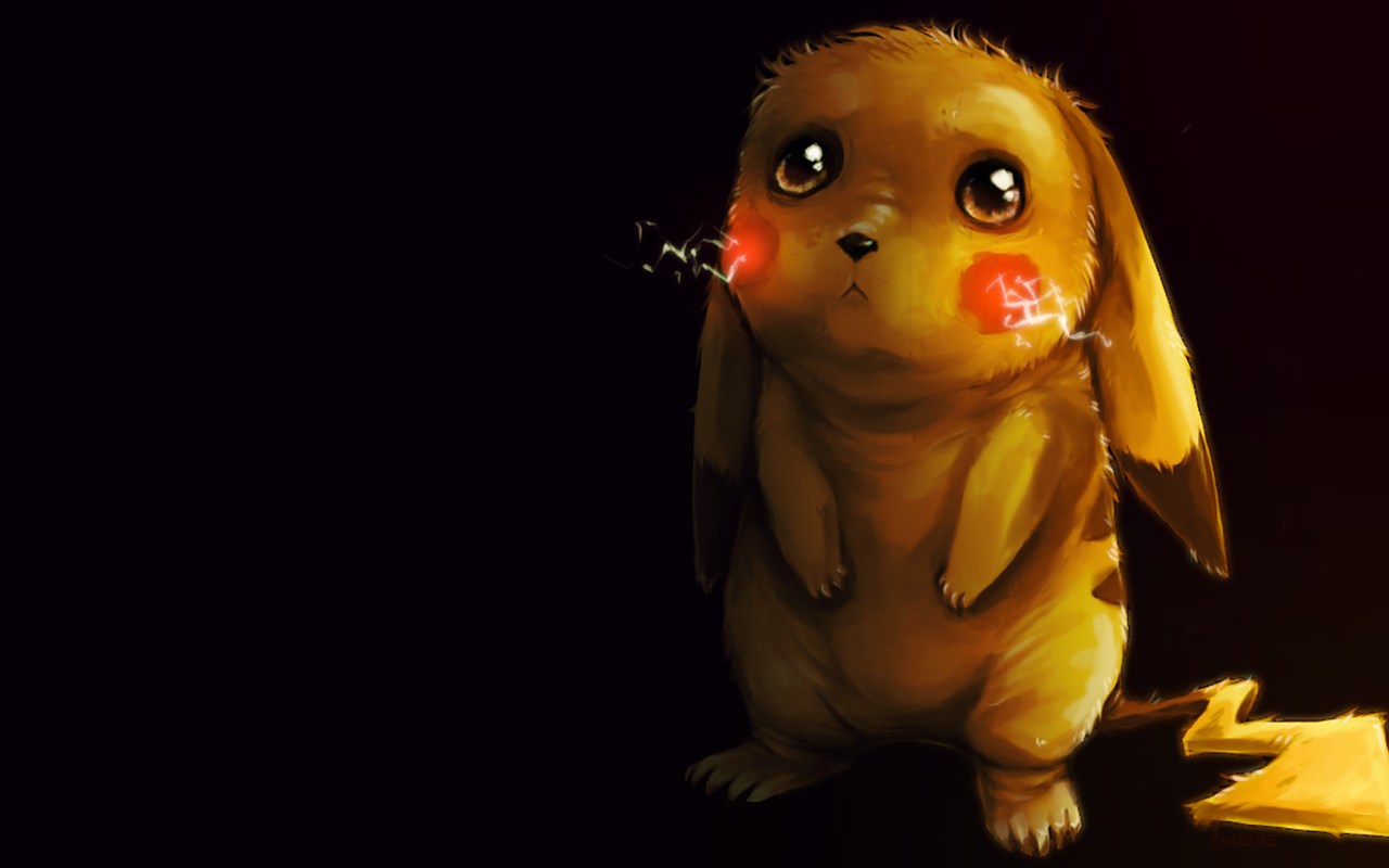 Грустный покемон Пикачу