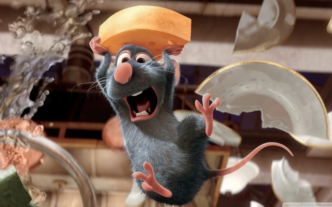 Крыс с куском сыра, мультфильм Рататуй
