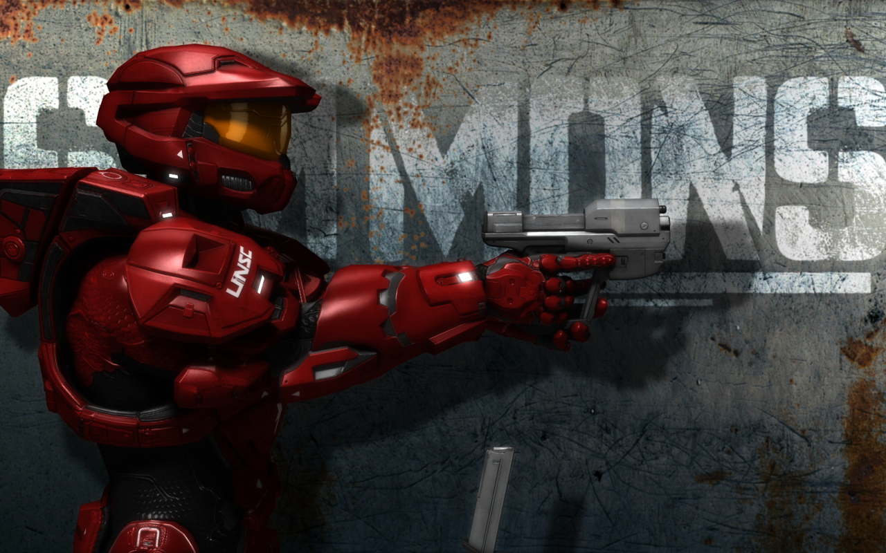 Красный персонаж мультфильма Red vs. Blue