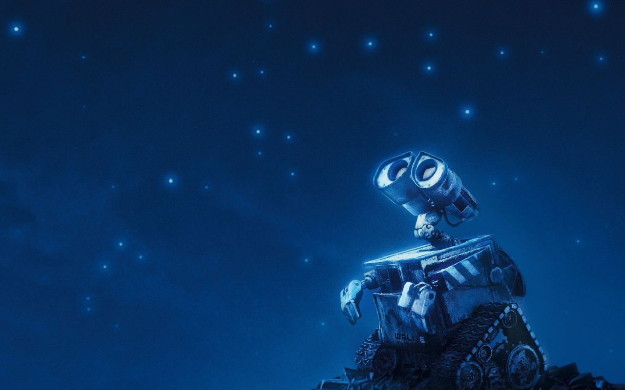 Робот WALL·E смотрит на звезды
