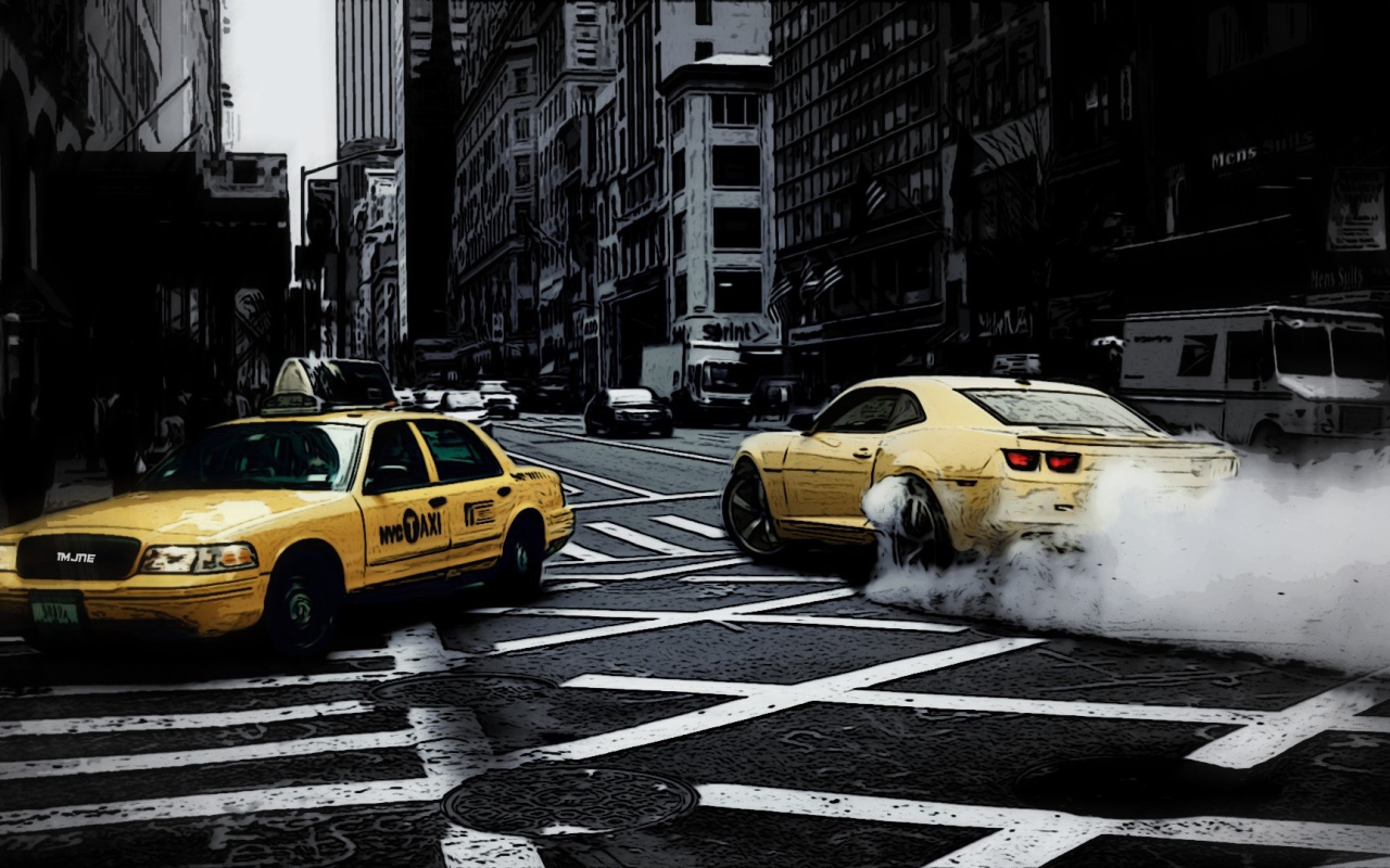 Арт, такси в Нью-Йорке