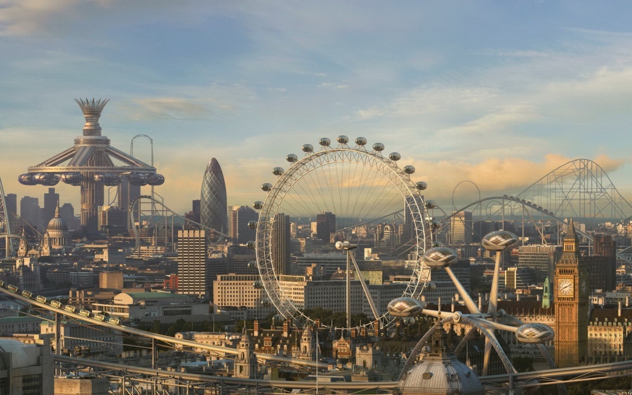 Футуристический парк развлечений в Лондоне