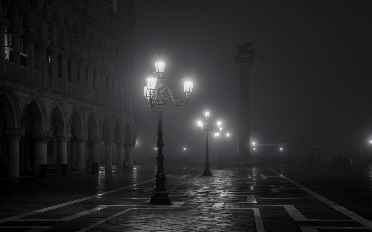 Ночная площадь Сан-Марко. Венеция.