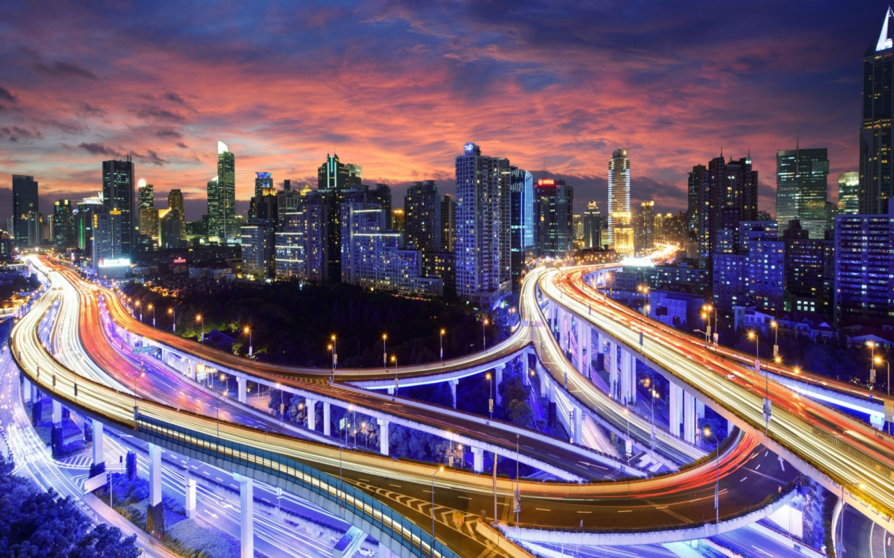 Дорожная развязка в Гонконге