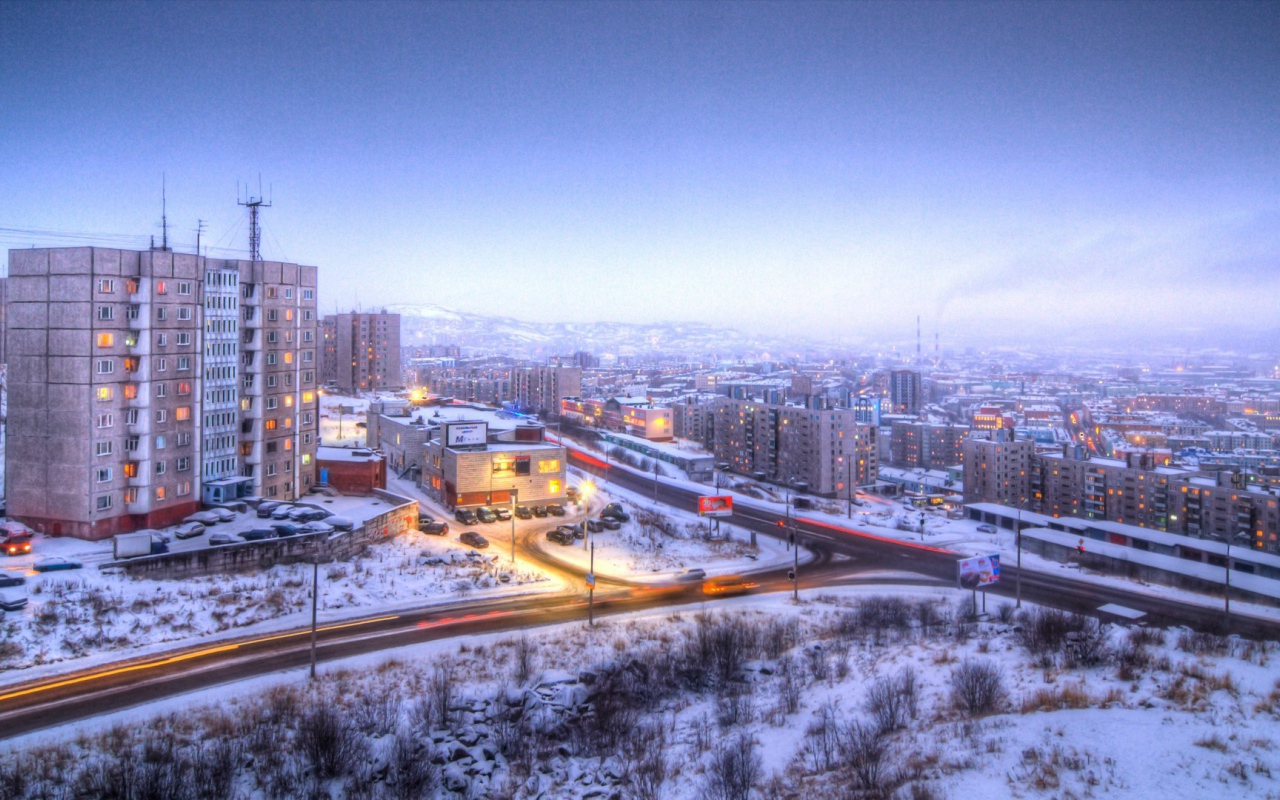 Улица в городе Мурманск