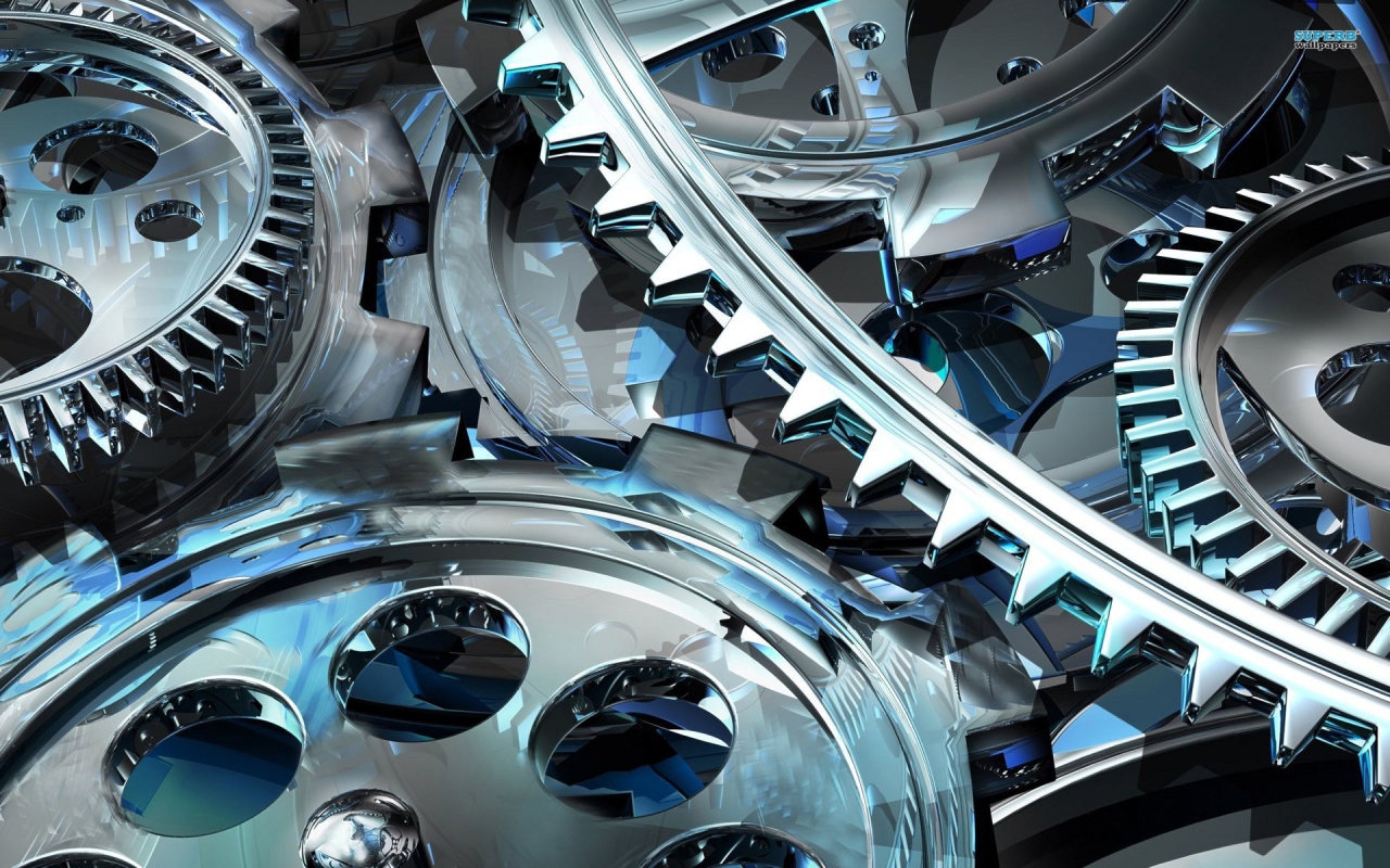 Шестеренки механизма из стекла