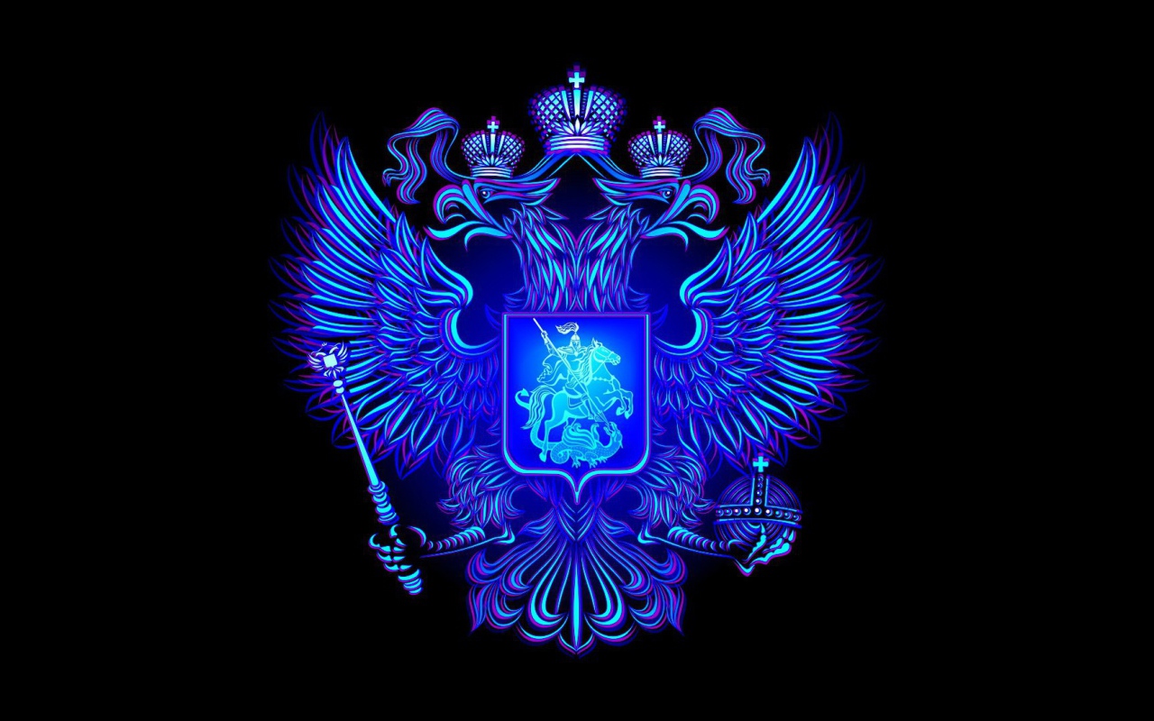 Неоновый герб России