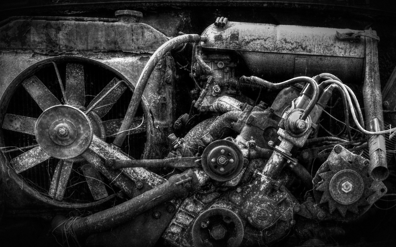 Старый железный двигатель