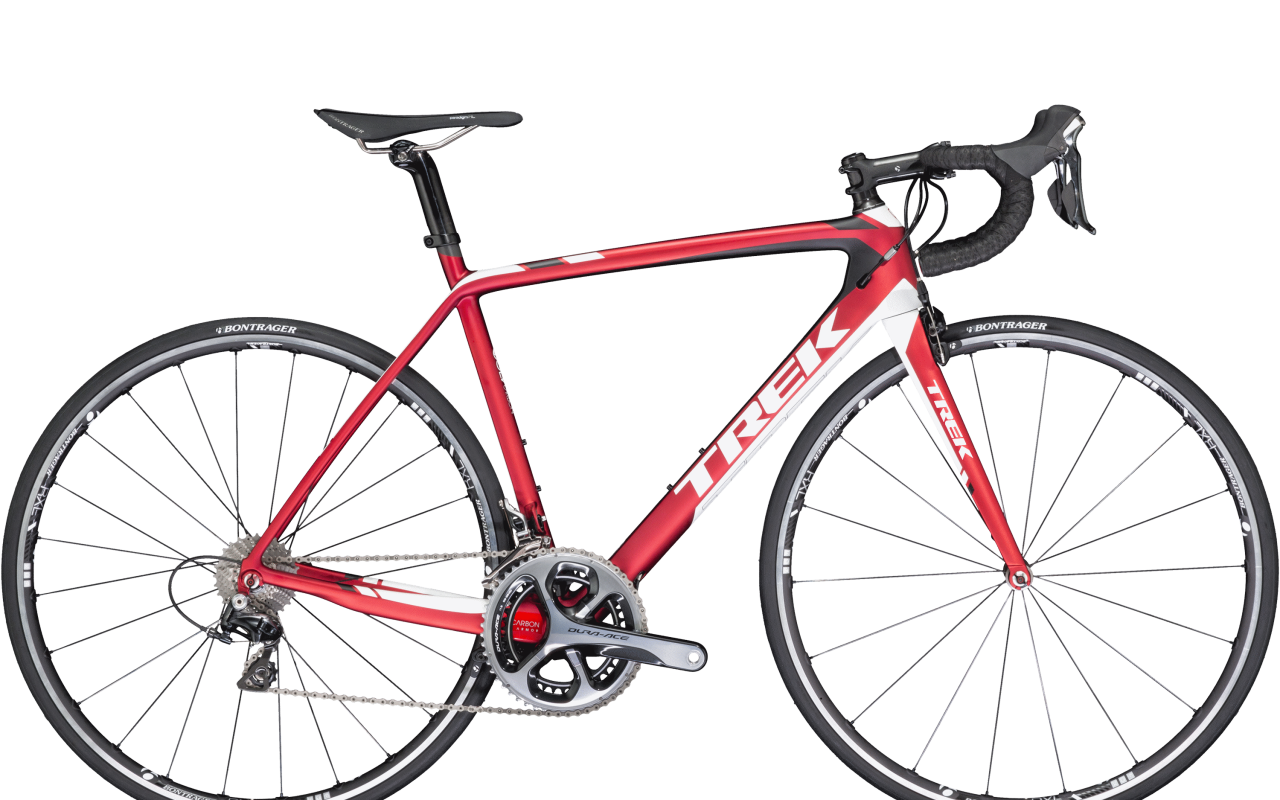 Розовый велосипед на светлом фоне