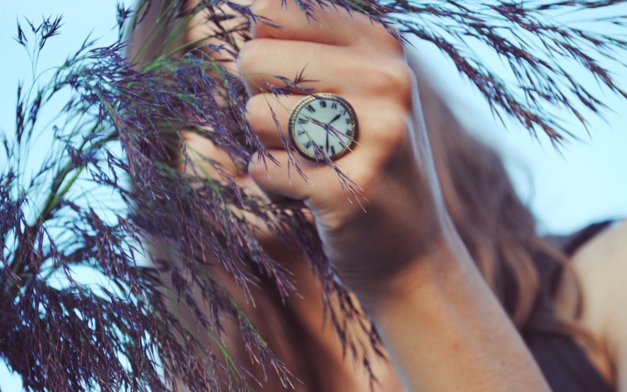 Кольцо в виде часов на руке