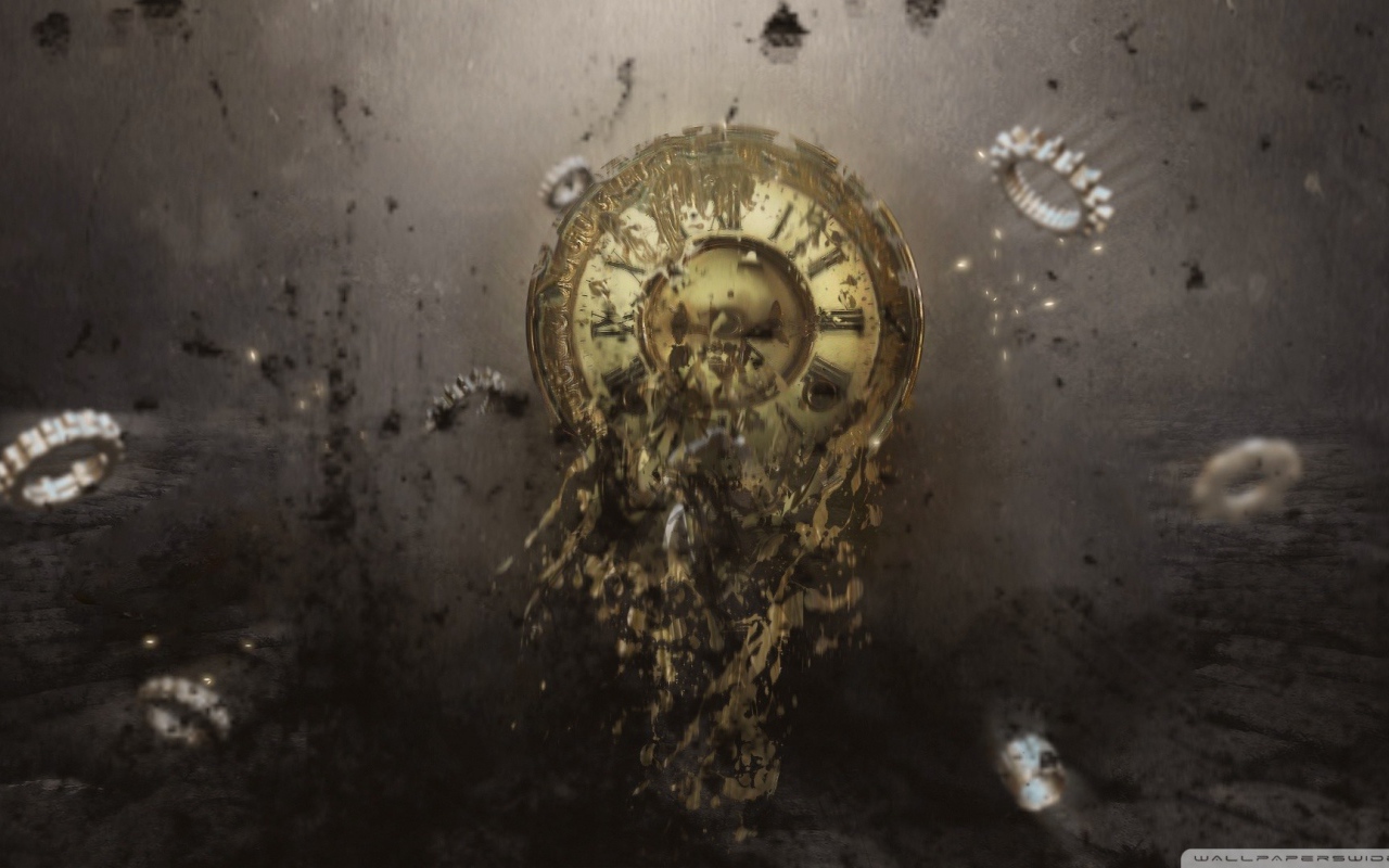 Циферблат часов в стиле киберпанк