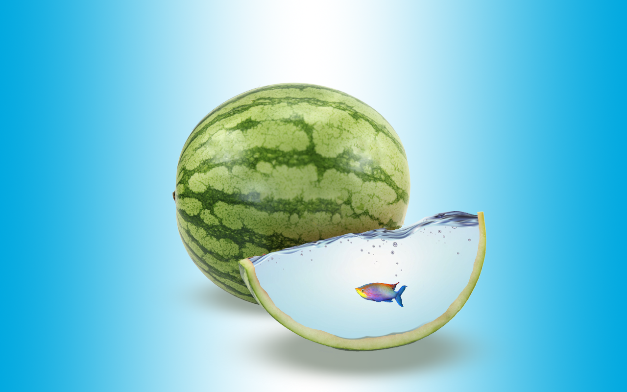 Арбуз как аквариум