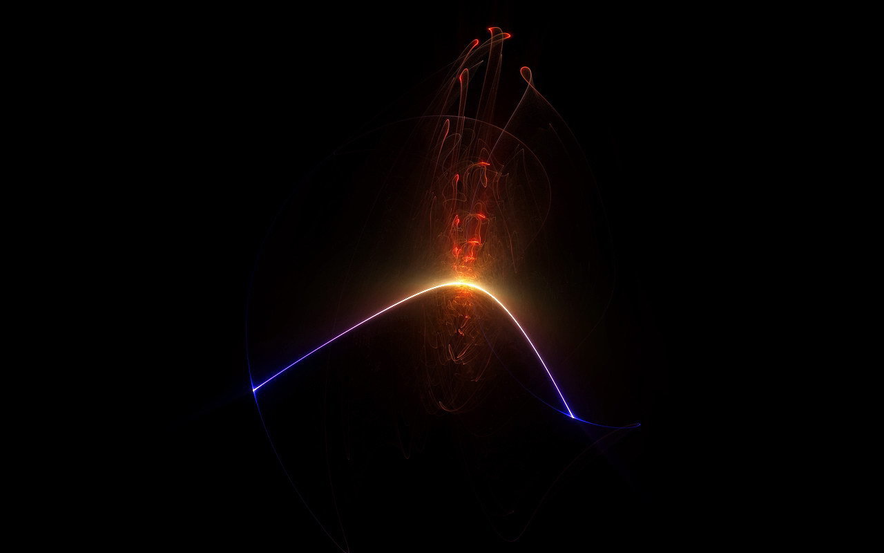 Световой рисунок на черном фоне