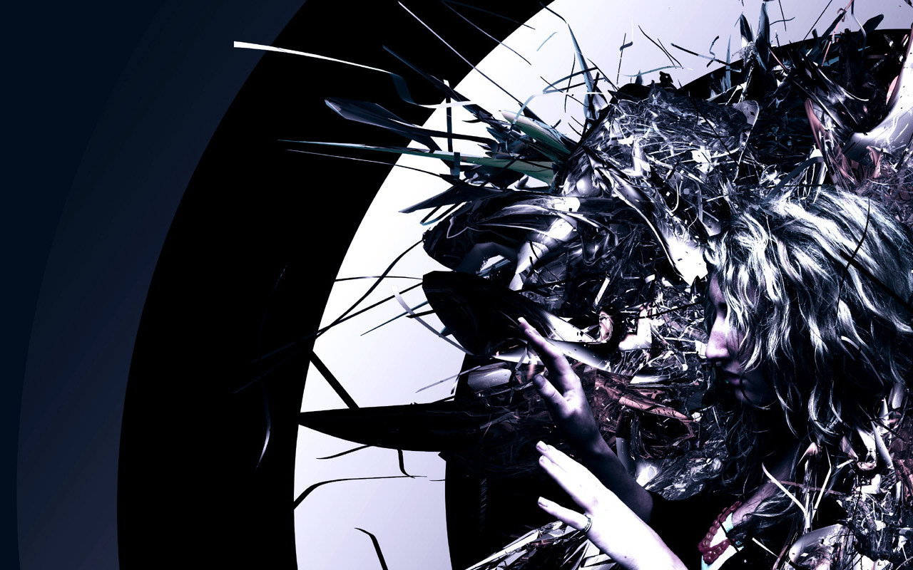 Девушка в черном круге