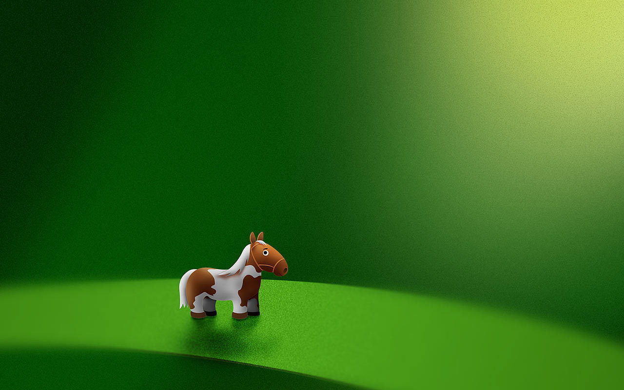 Лошадка на зеленой дорожке
