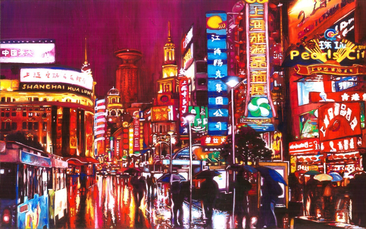 Shanghai in the picture of the artist