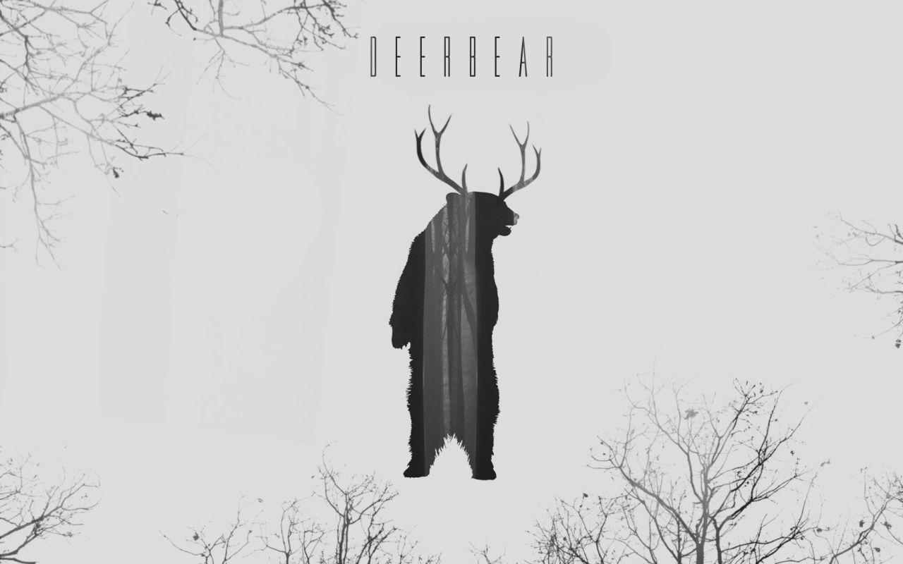 Медведь с рогами оленя