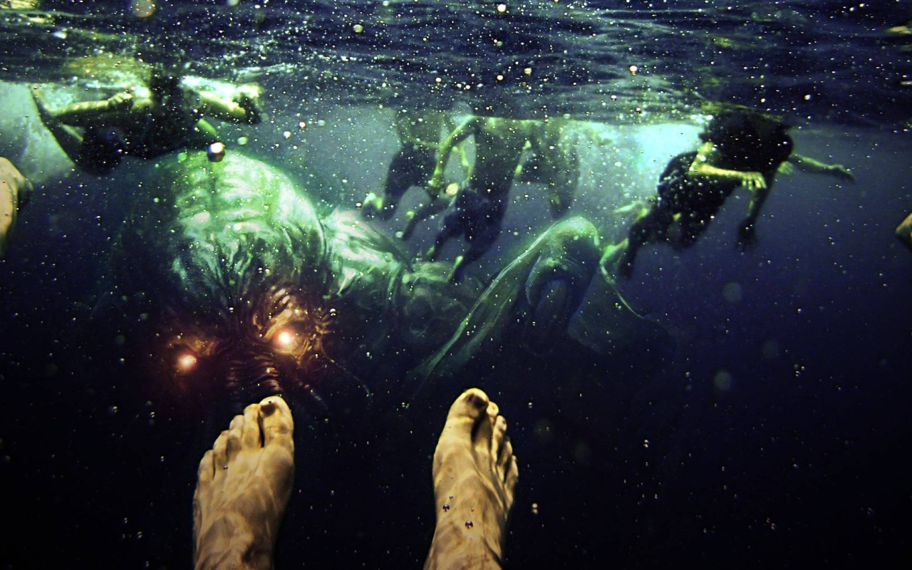 Ктулху нападает на подводного пловца