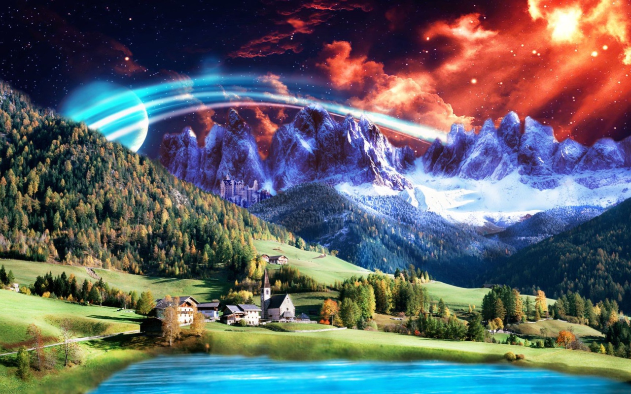 Сказочный горный пейзаж