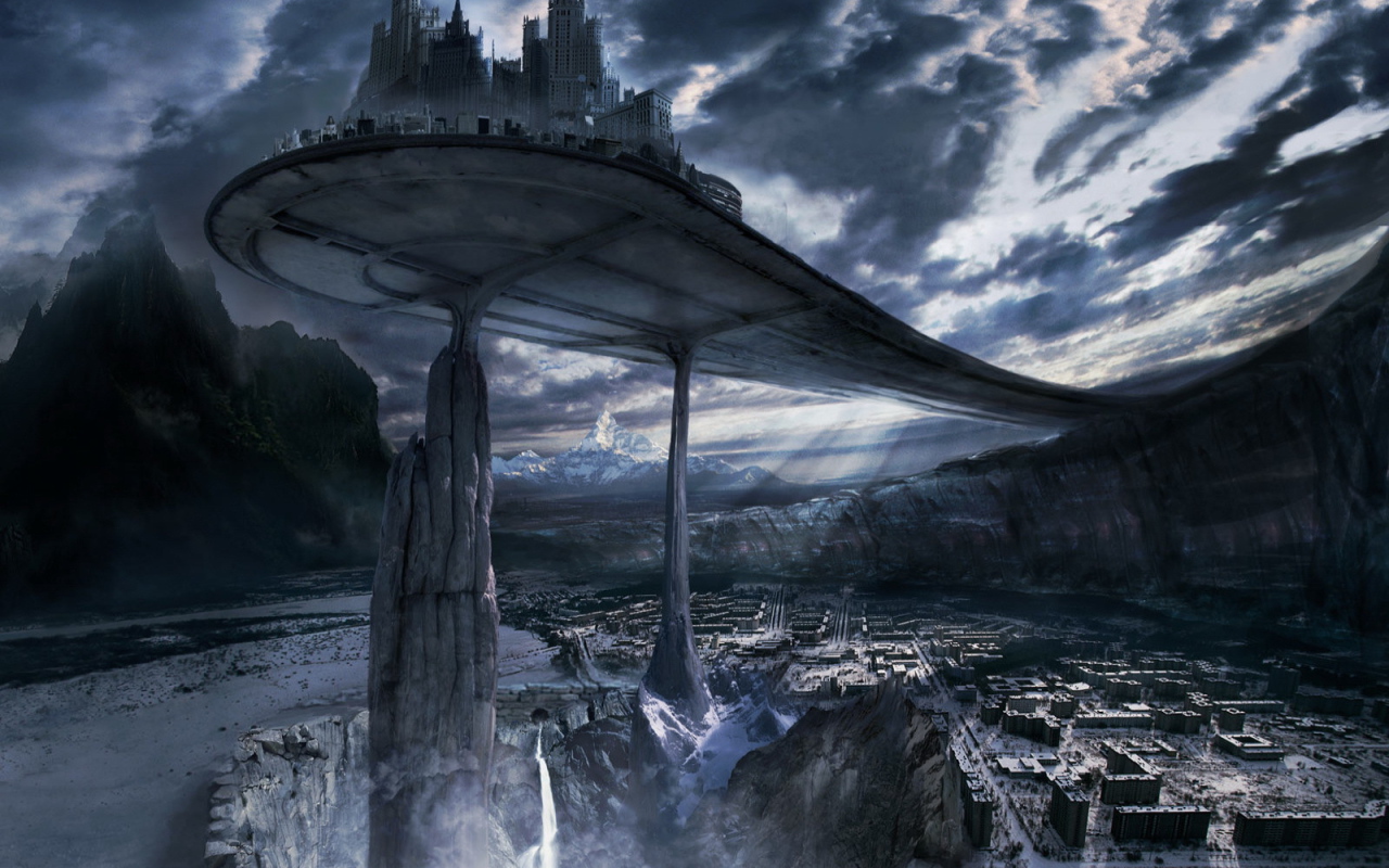 Фантастический город на скалах