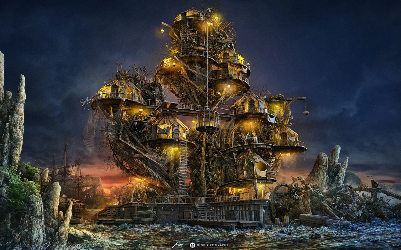 Фантастический дом из обломков кораблей