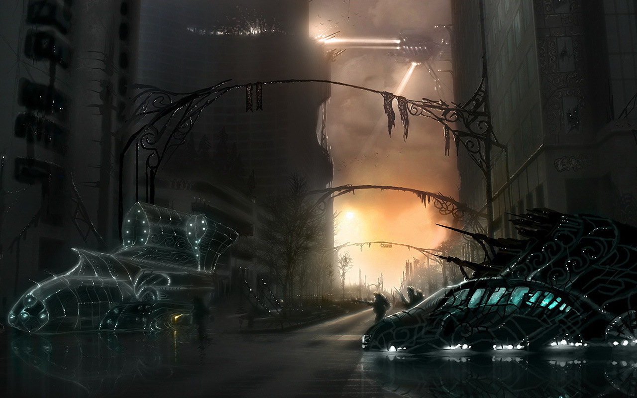 Фантастический ночной город