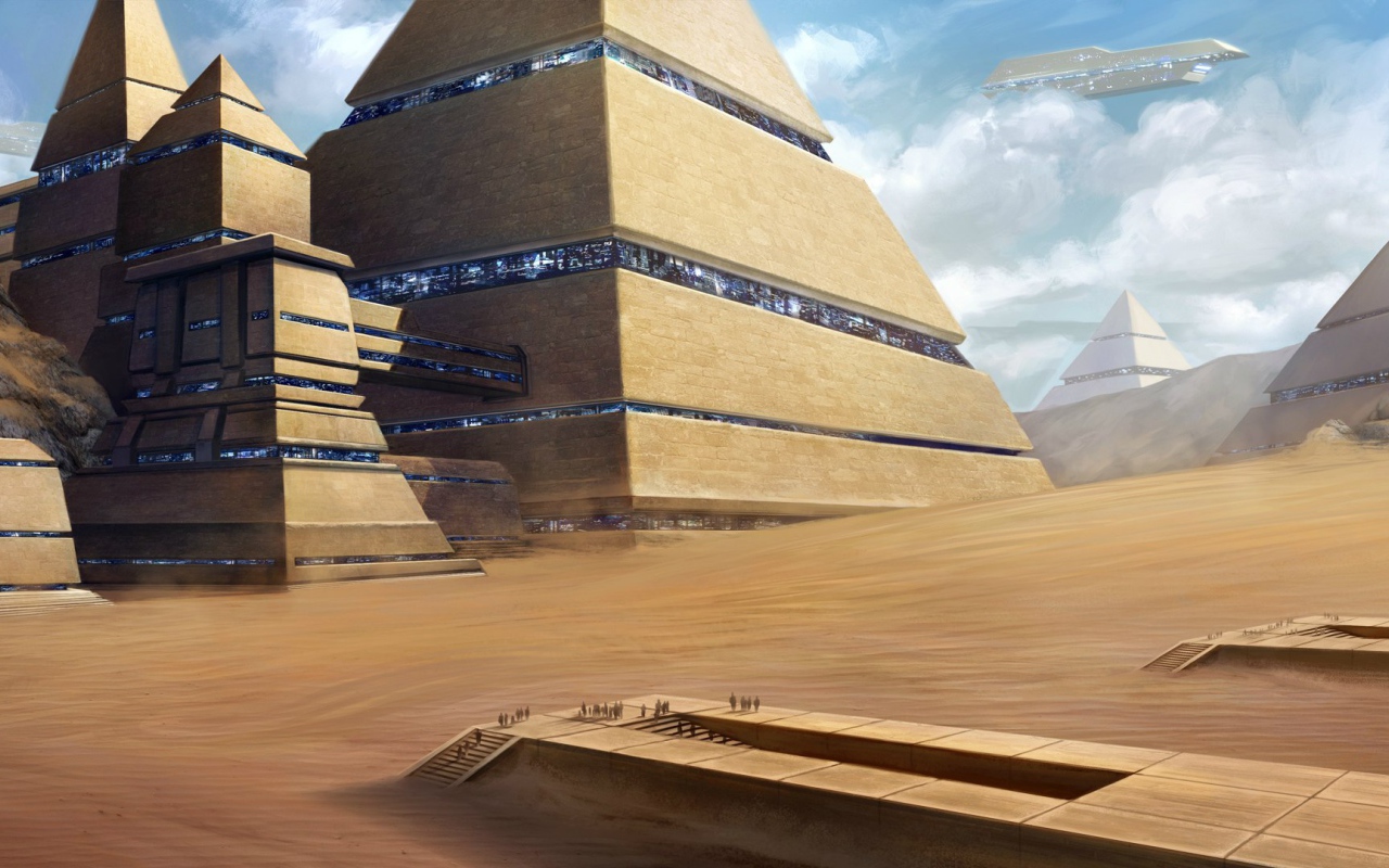 Фэнтези город в пустыне