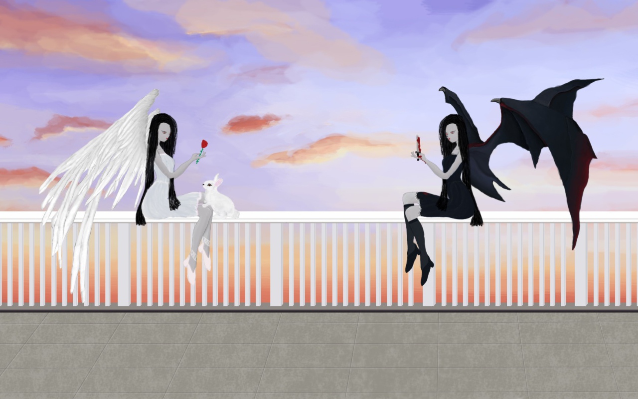 Кролик между ангелом и демоном