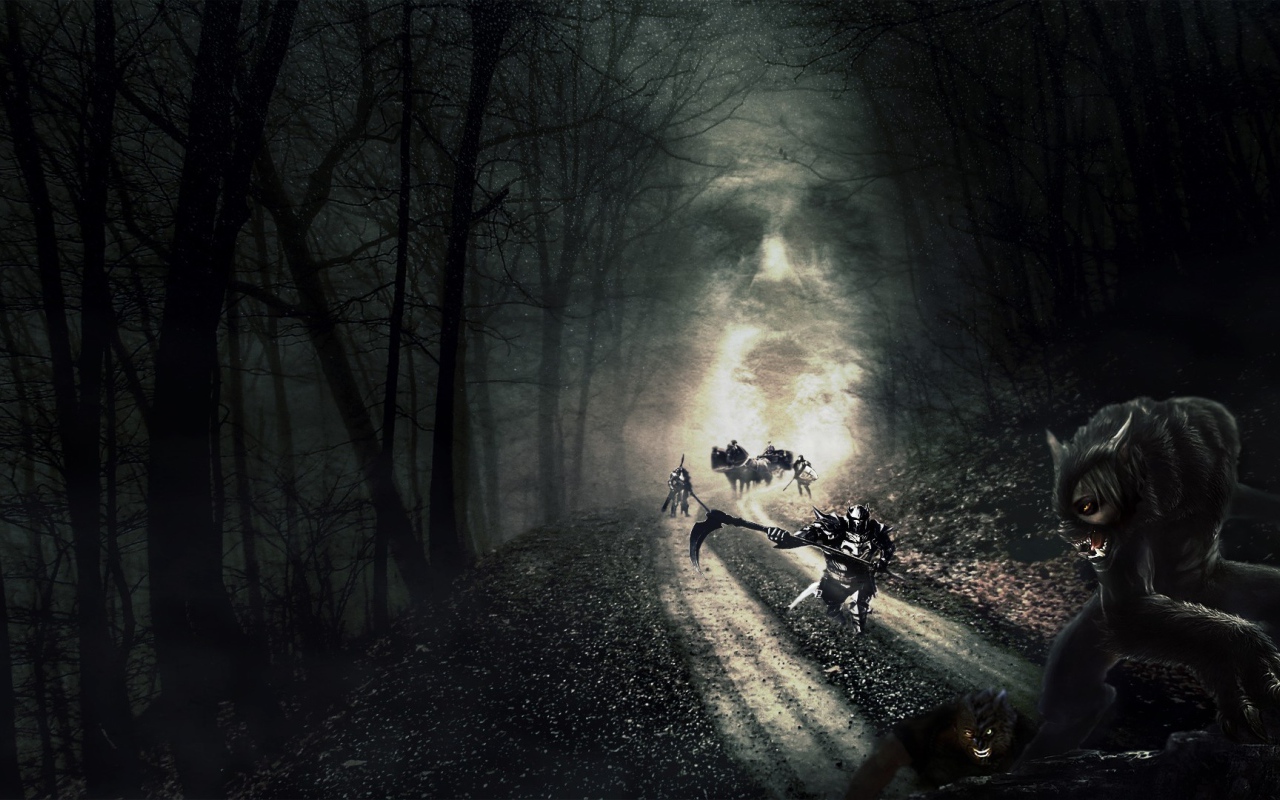 Дорога смерти в темном лесу