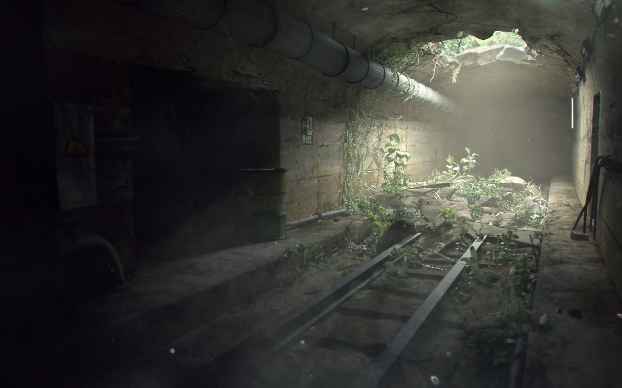 Разрушенный тоннель метро