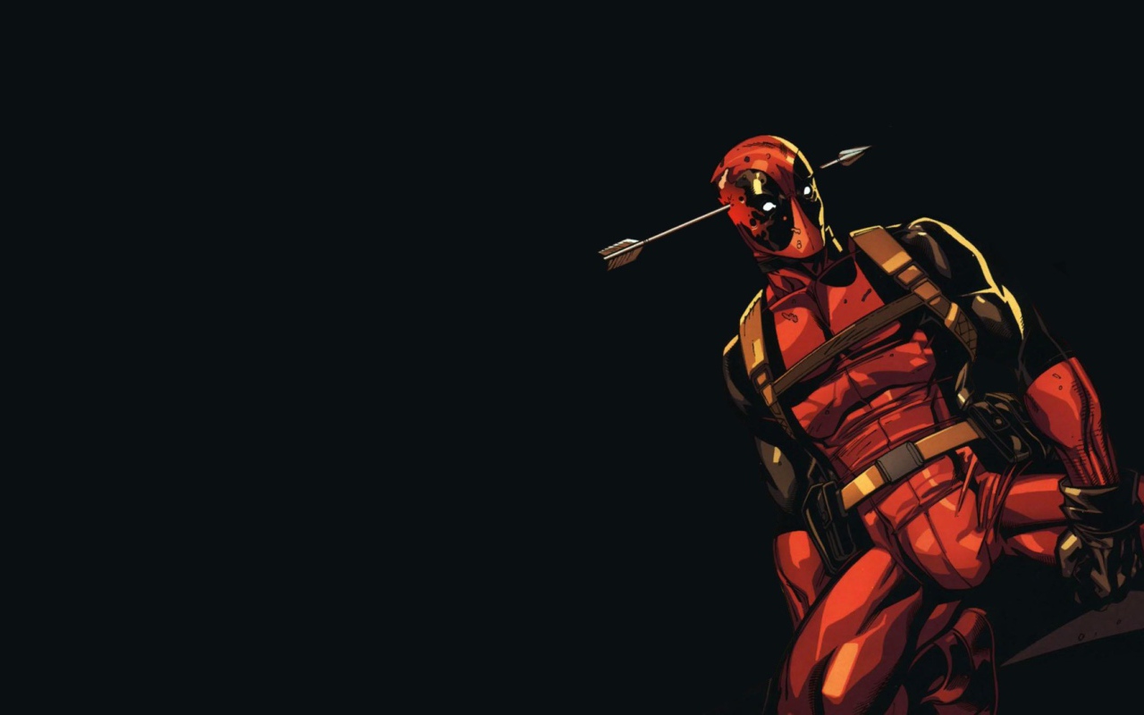 Стрела пронзила голову Дэдпула