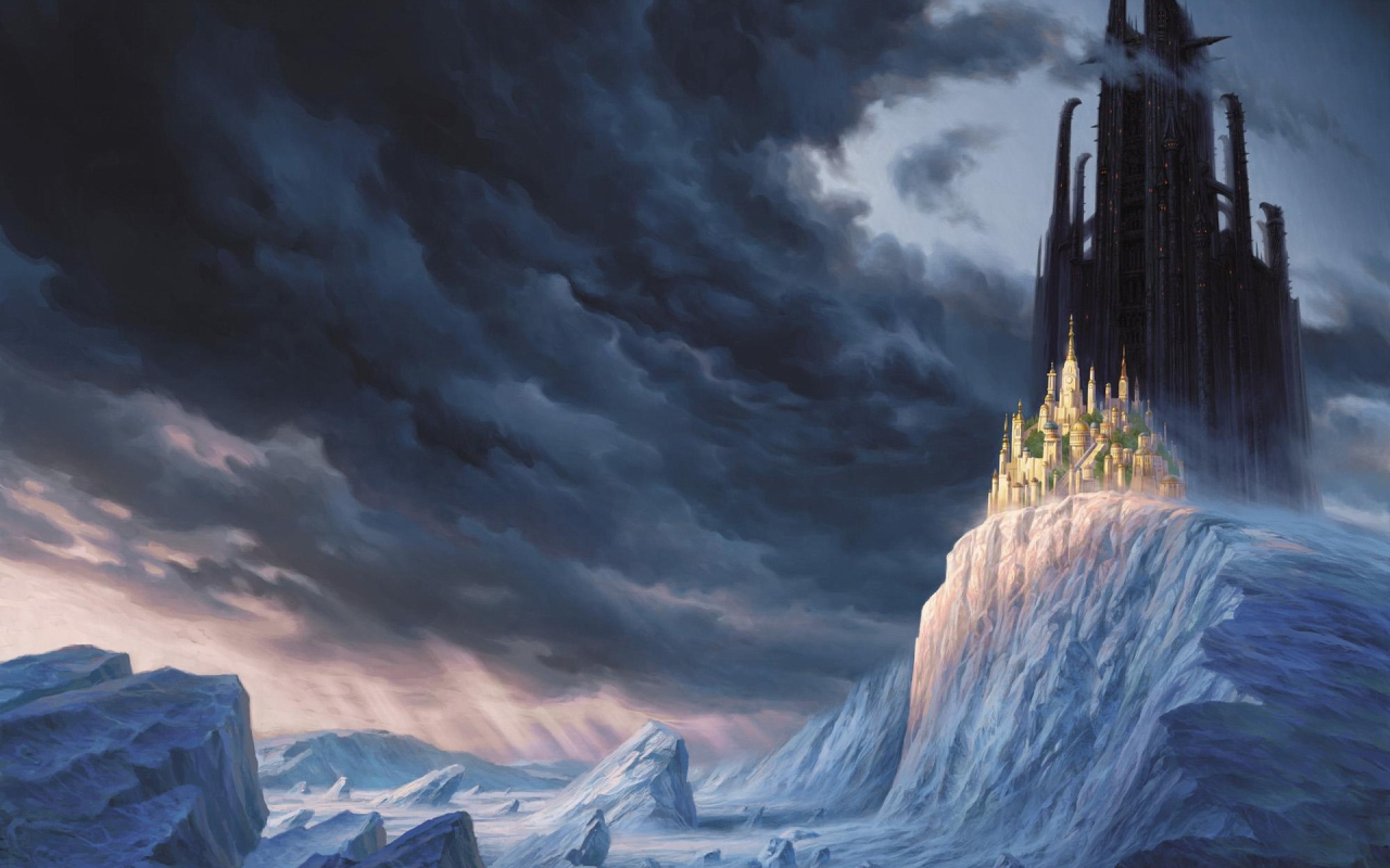 Фантастический город на белой горе