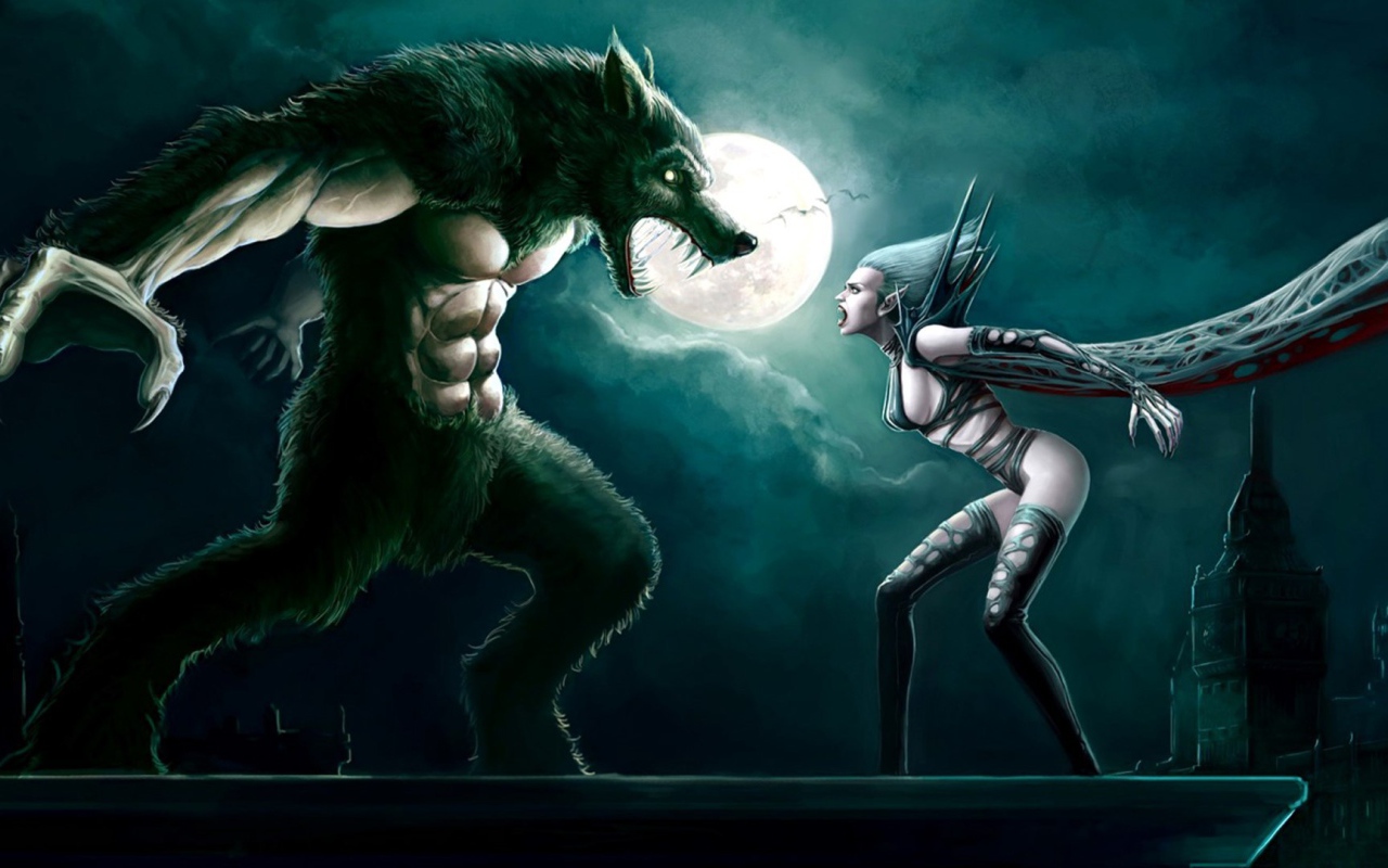 Оборотень против вампирши