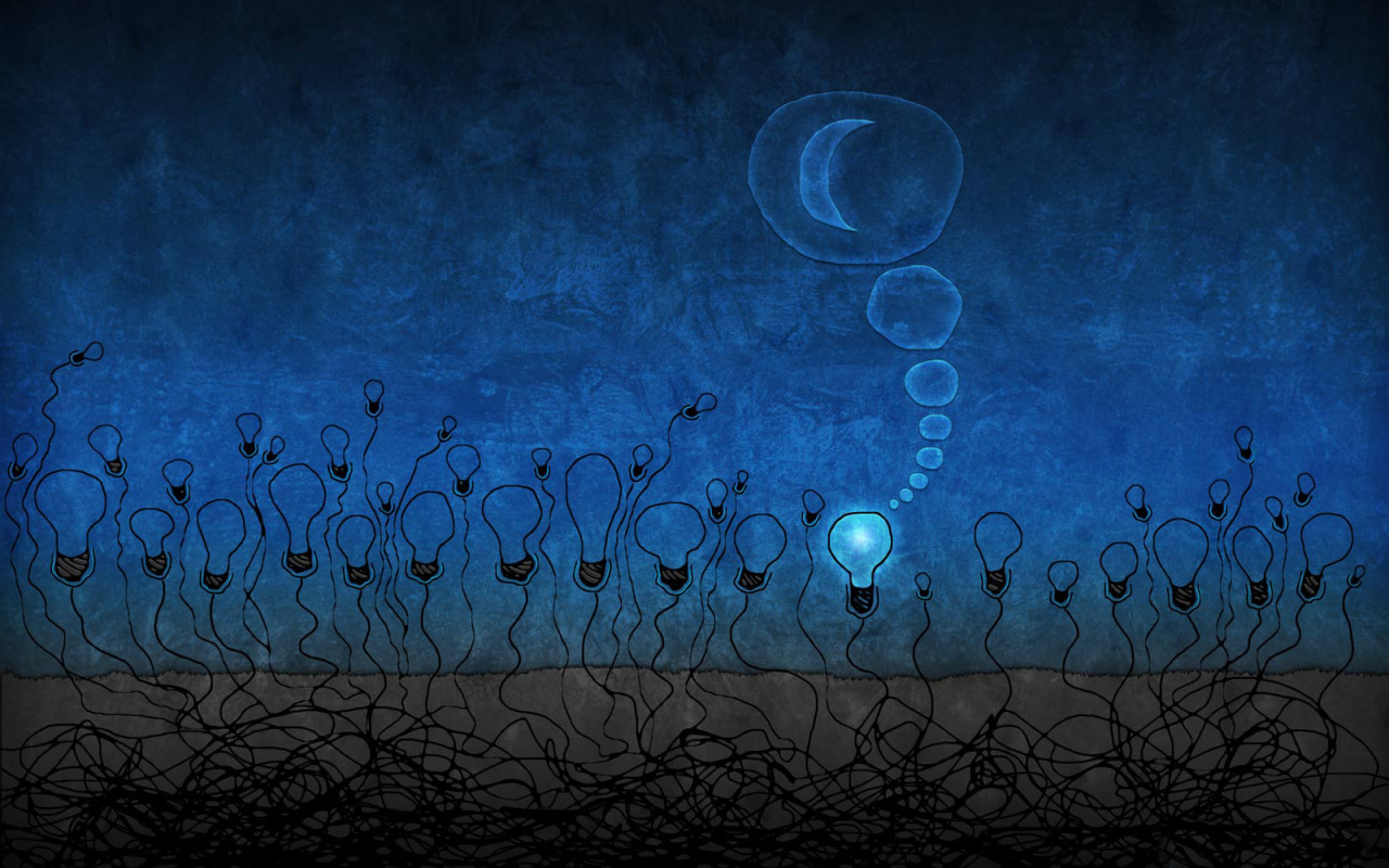 Лампочка мечтает стать луной