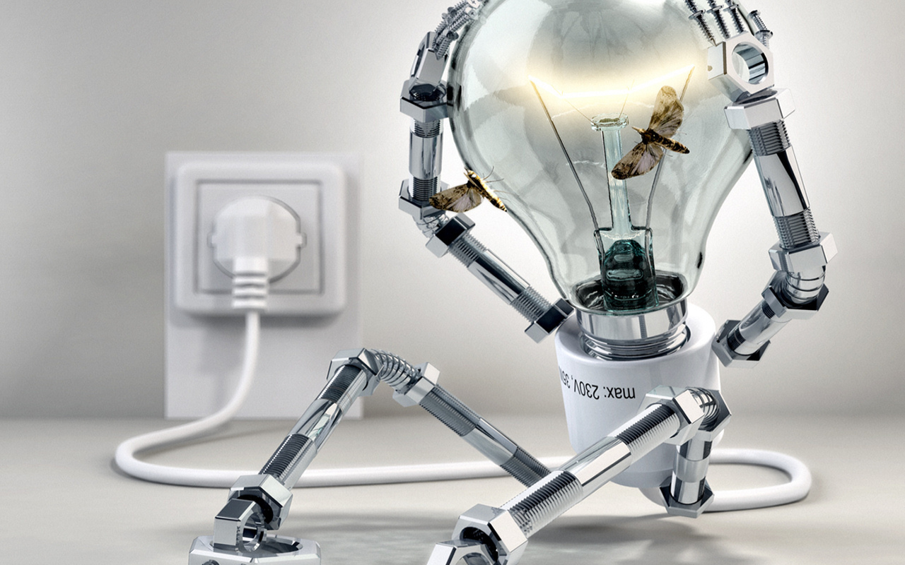 Робот лампочка