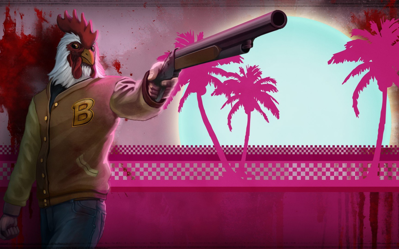 Петух из игры Hotline Miami
