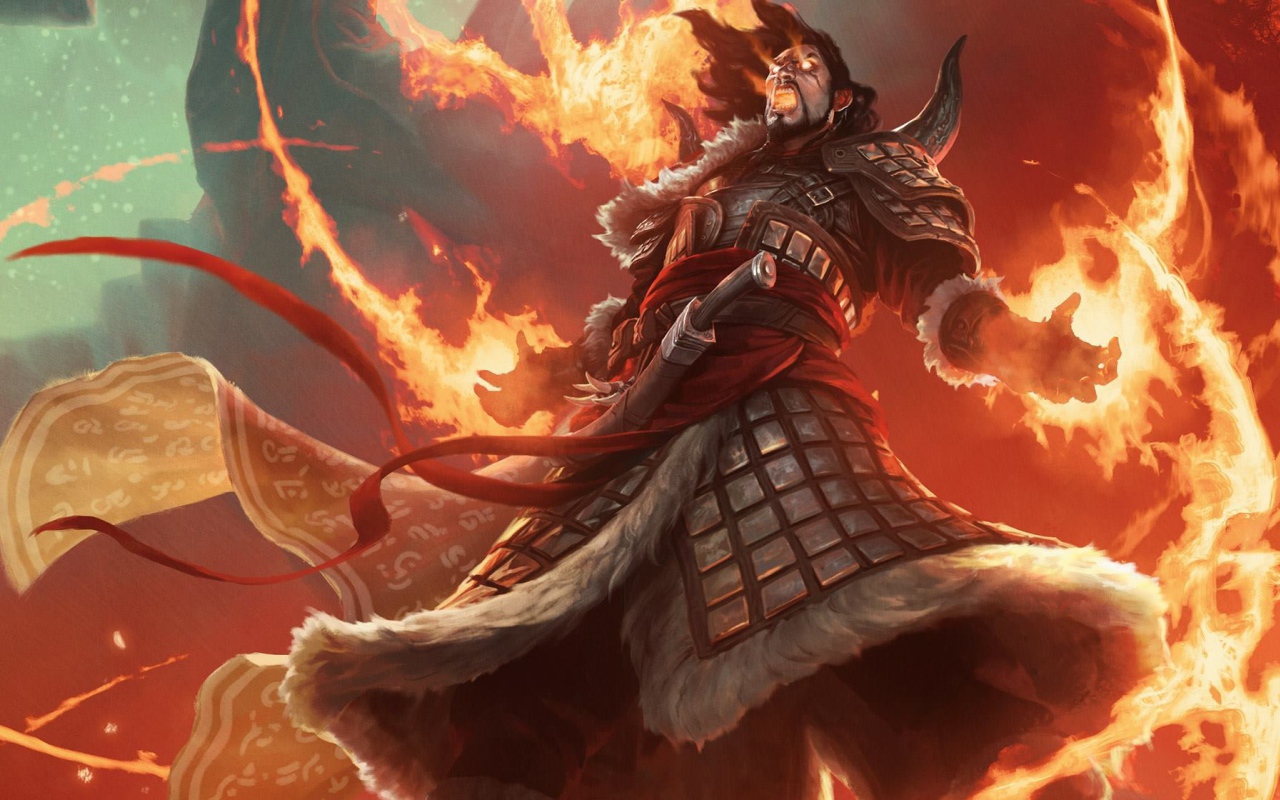 Огненный персонаж игры Magic The Gathering