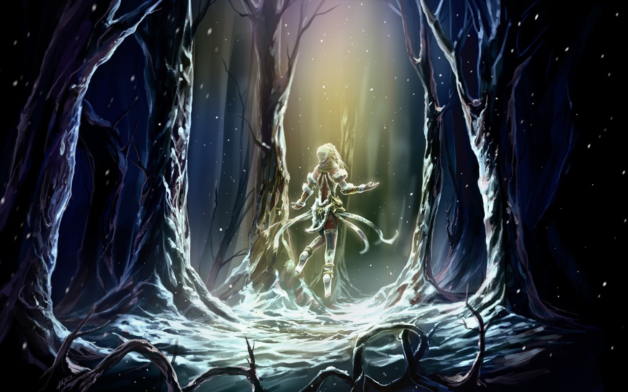 Хел в магическом лесу, игра Smite