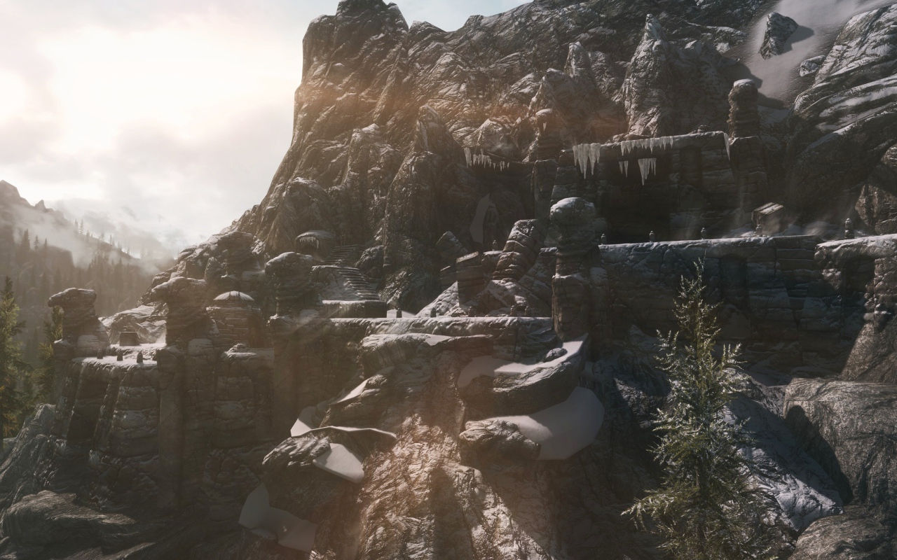 Горная местность в игре The Elder Scrolls V Skyrim