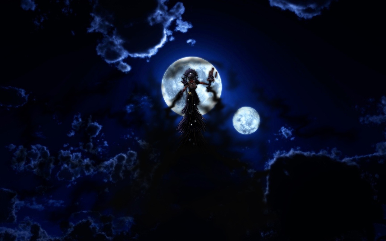 Нокс на фоне луны, игра Smite